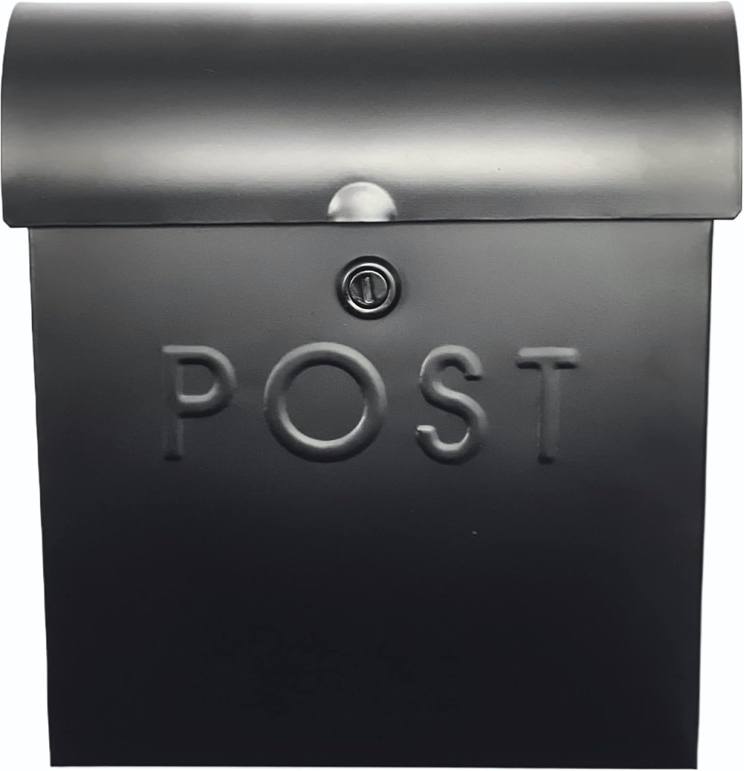 Locking Black Wall Mount Mailbox, Durable Euro Black Mailboxes for Outside, Features Pre Drilled Holes for Easy