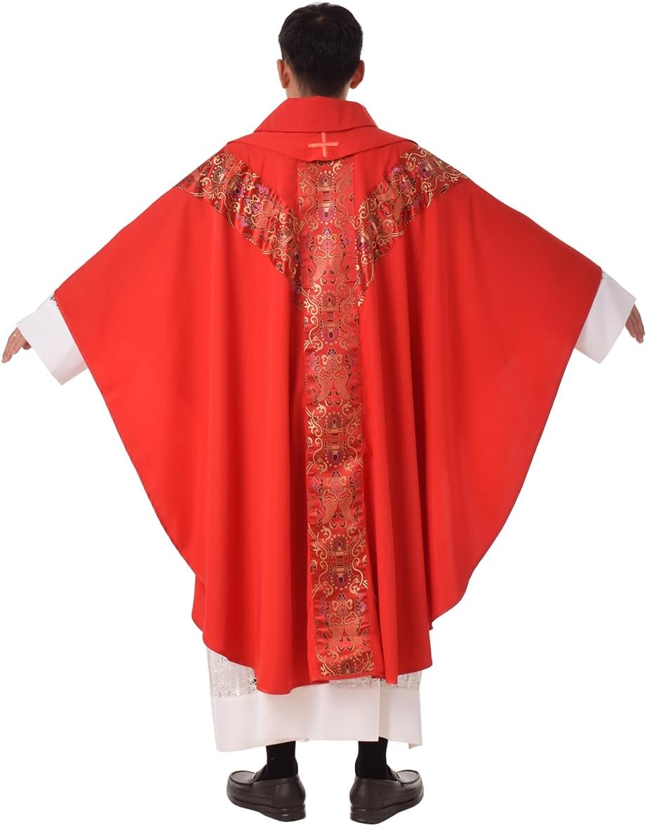 Priest Celebrant Chasuble Catholic Church Father Mass Vestments Robe