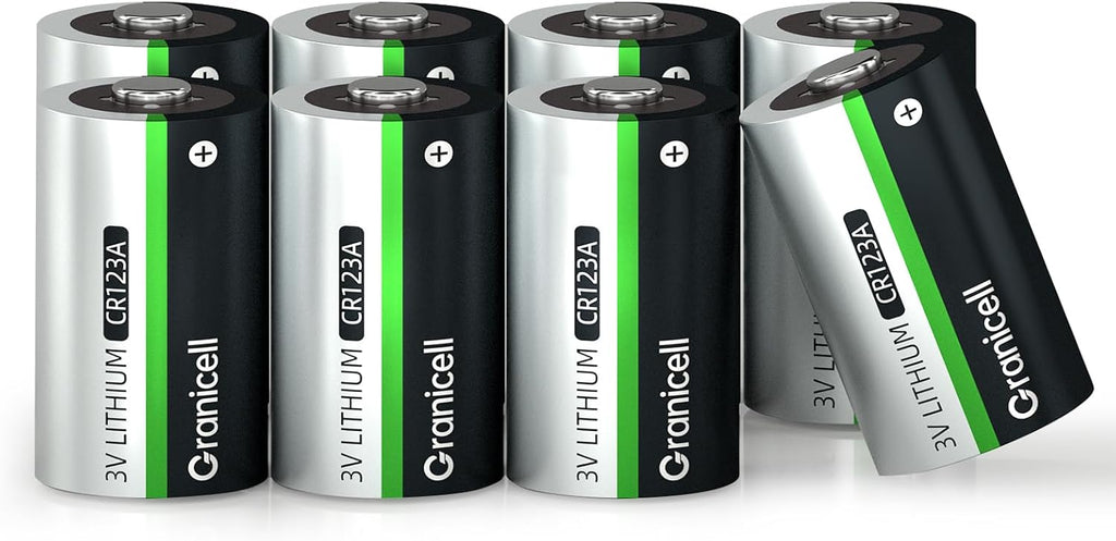CR123A 3V Lithium Battery 8 Pack 123A Lithium Batteries for Flashlight Camera Alarm Security System Sensor