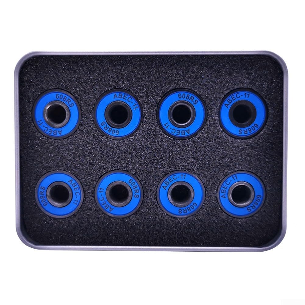 Skateboard Bearings, ABEC-11 608RS, Carbon Steel, Rubber Shield, Skateboards, Longboards, Roller Skates, Kick