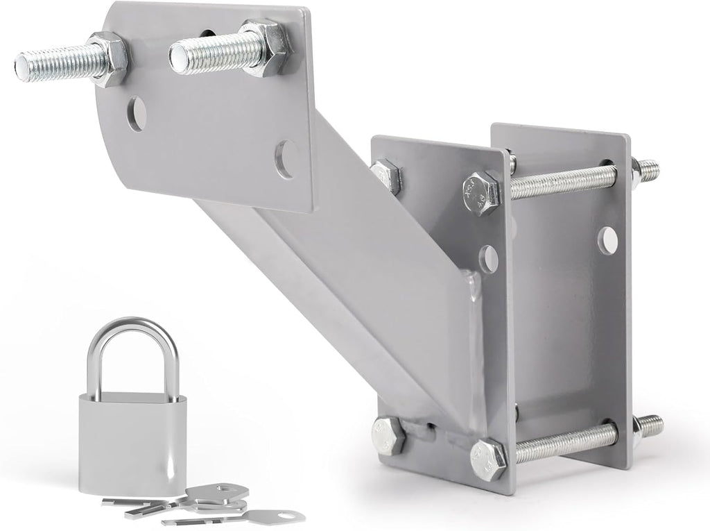Spare Tire Mount Bracket with Lock, Side Mount Utility Spare Tire Carrier for Trailer Tongue Boat, 4 & 5 Lugs Wheel