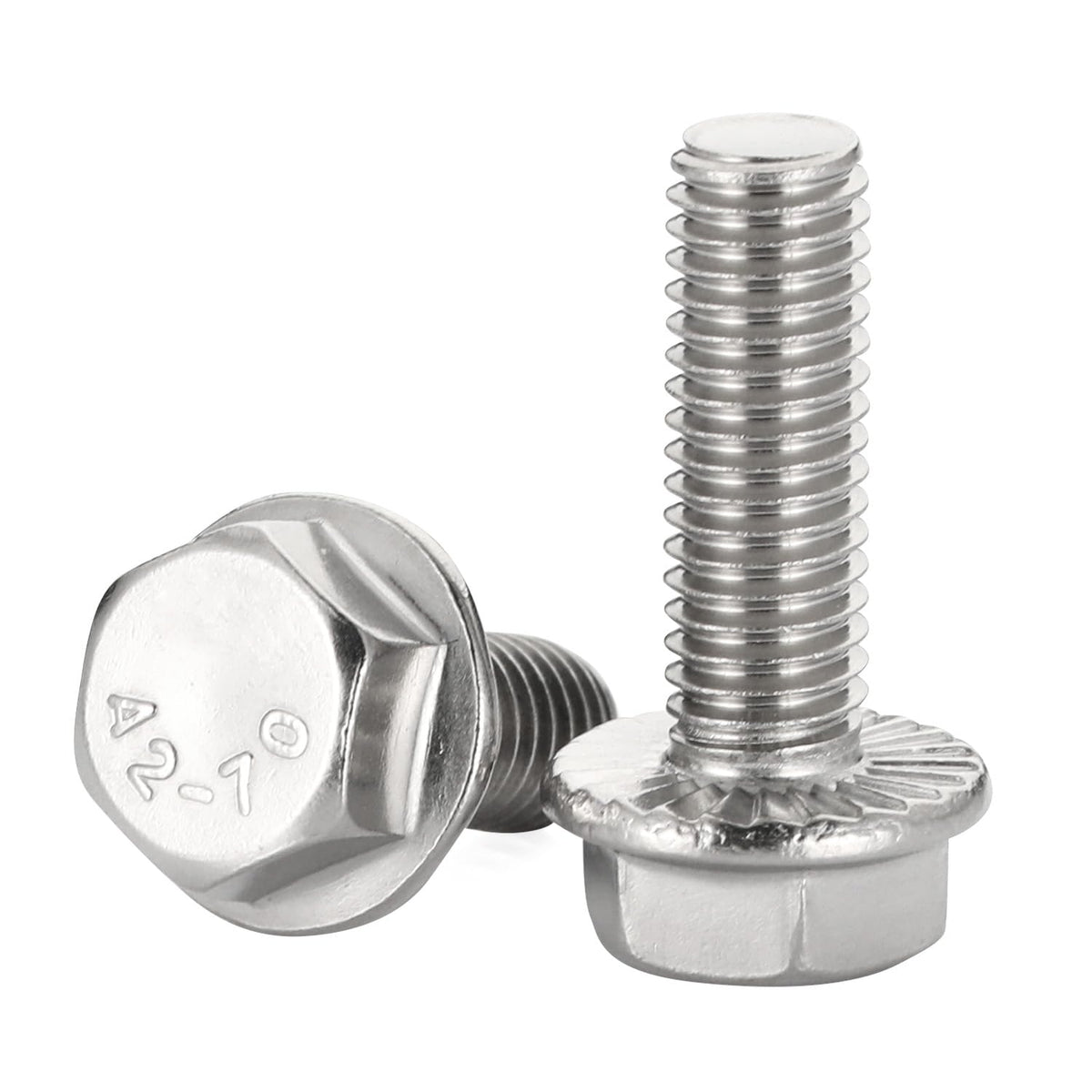 5/16-18 x 3/4" Flange Hex Head Bolts, Stainless Steel 304, Fully Threaded, 15 PCS