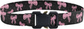 Bow Tie Adjustable Kids Elastic Belts, Girls Boys Stretch Waist Belt with Aluminum Alloy Buckle