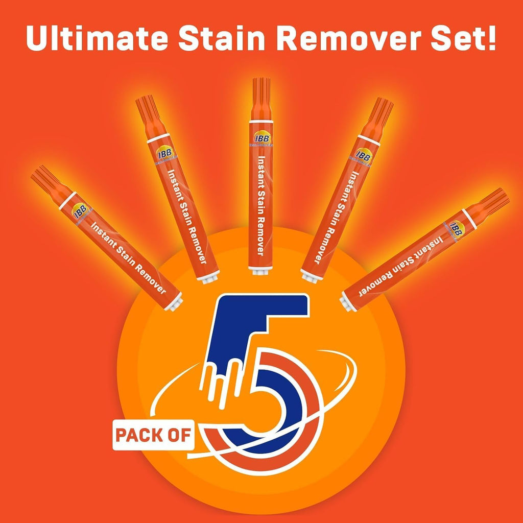 Stain Remover Pen & Stain Stick, Spot Cleaner for Clothes, 5 Count Pack