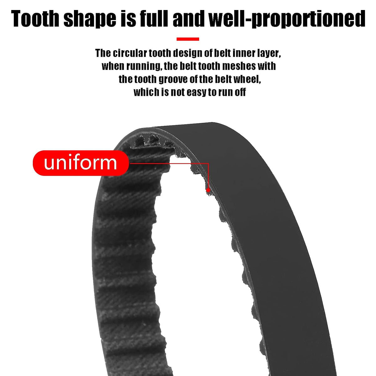 2Pcs 130XL Timing Belt, 65 Teeth, 10mm Width, Neoprene