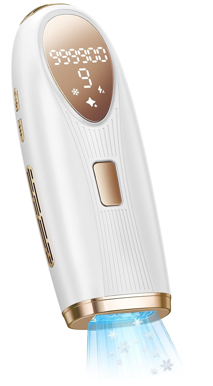 IPL Laser Hair Removal for Women and Men, At-Home Painless IPL Device with 5° Ice Cooling, 85% Hair Reduction for