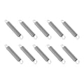 Extension Spring, 10pcs Wire Diameter 0.03", OD 0.31", Free Length 2" 304 Stainless Steel Dual Hook Tension Springs