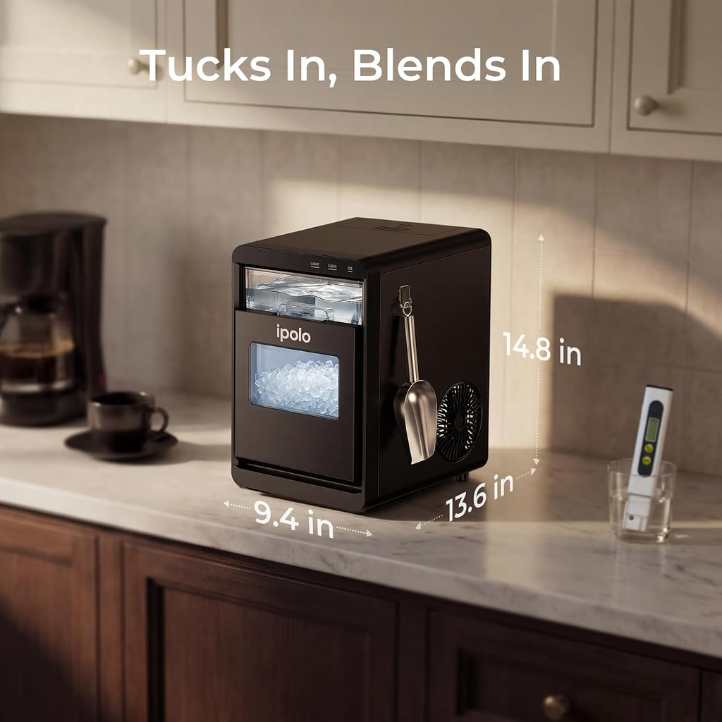Nugget Ice Maker Countertop, 44 lb/Day, Chewable Ice, Self-Cleaning