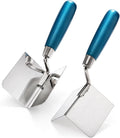2 Pieces Drywall Corner Tool Set, Inside and Outside Corner Knife, Stainless Steel Corner Trowel, Concrete Finishing
