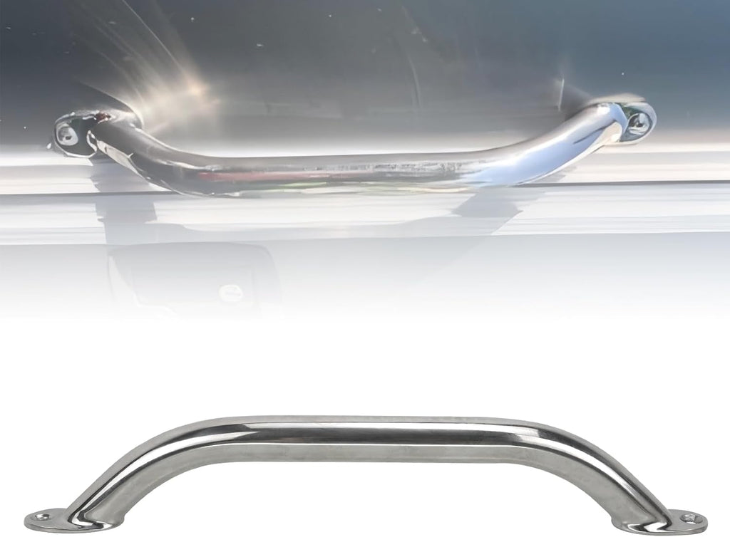 Boat Grab Handle 12" 316 Stainless Handrail 14" Hole to Hole
