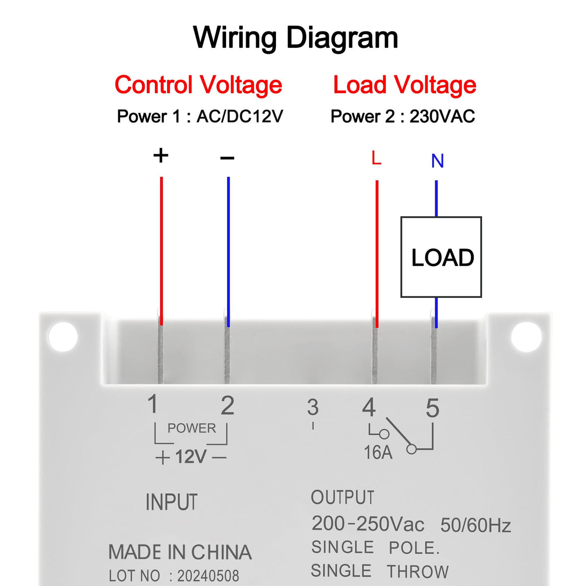 Heschen 12V DC/AC Digital Timer Relay 16A SPST with Clear Shield Cover