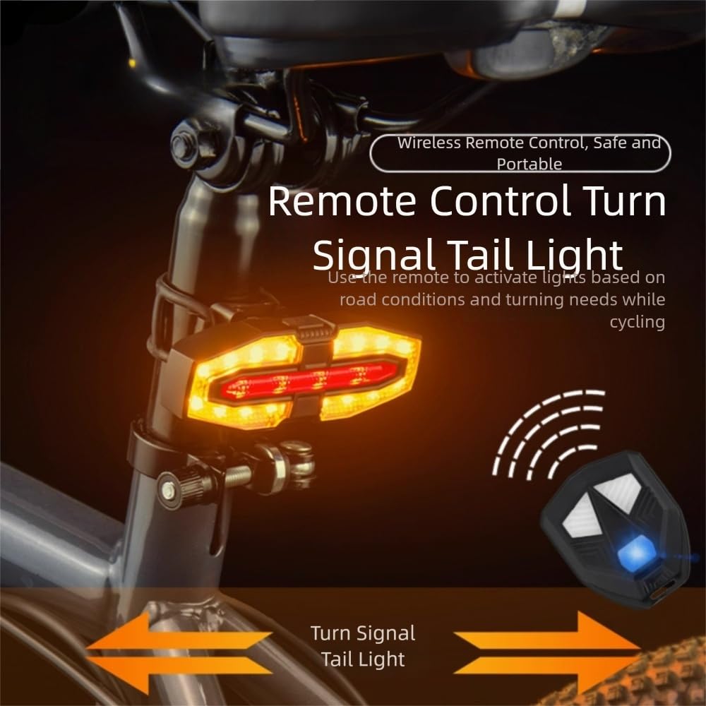 Electric Bicycle Remote Control Warning Taillights, Silver
