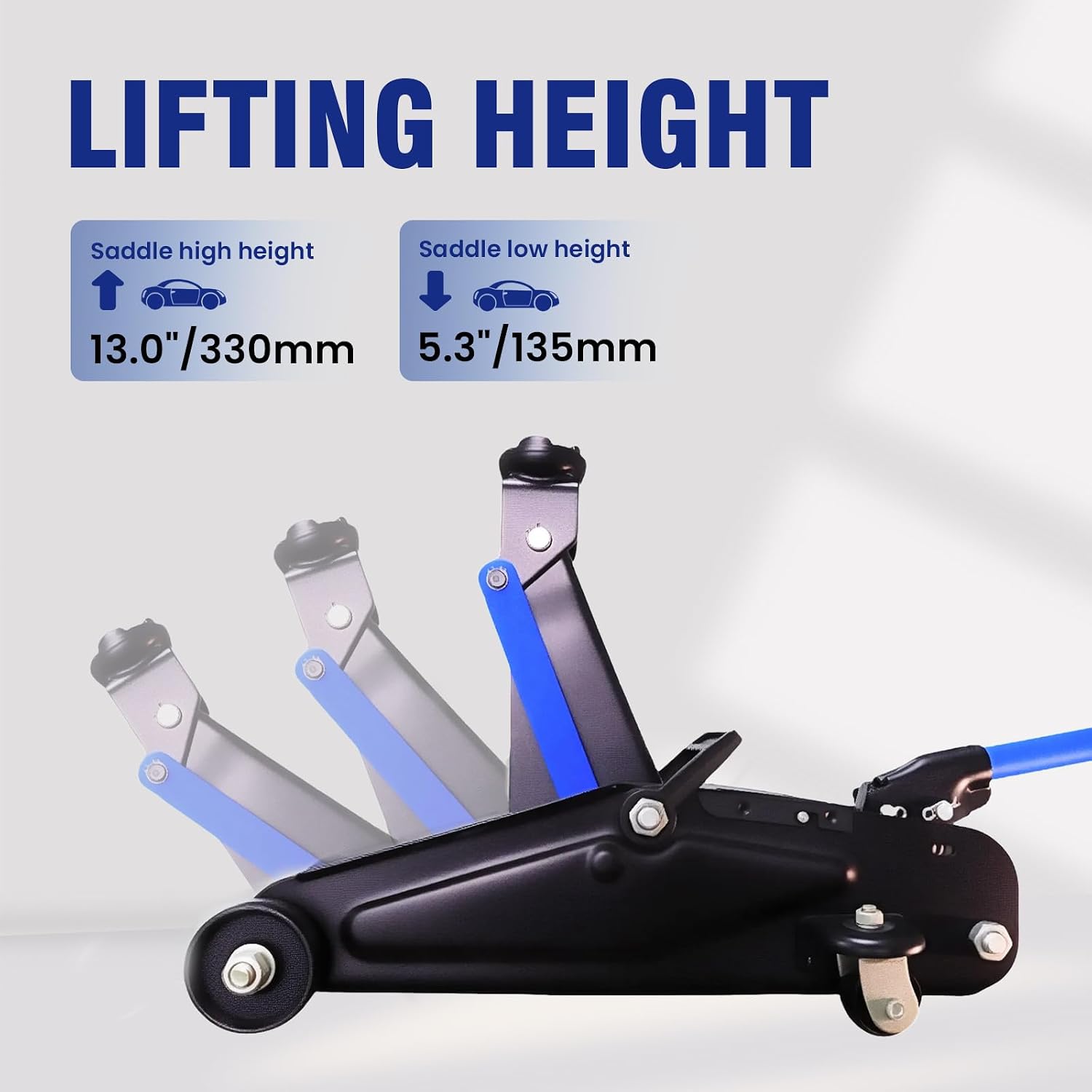 ANTPOWER 2 Ton Floor Jack,with Wheels for Secure Lifting,Fast Lift Floor Jack, Quick Lift Pump for Sport Utility
