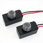 Heluok DC 12V Photoelectric Switch, 2 Pack Dusk Dawn Photocell Sensor, 6A