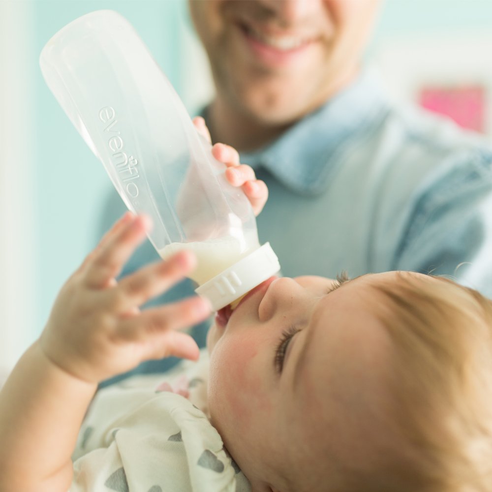 Feeding Classic Clear Plastic Standard Neck Bottles for Baby, Infant and Newborn - Teal/Green/Blue, 8 Ounce (Pack of 12)
