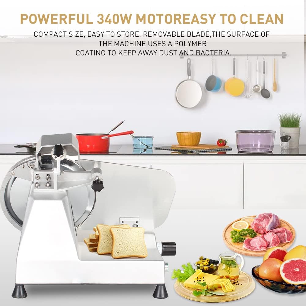 Commercial Meat Slicer 10 inch Electric Food Slicer Frozen Meat