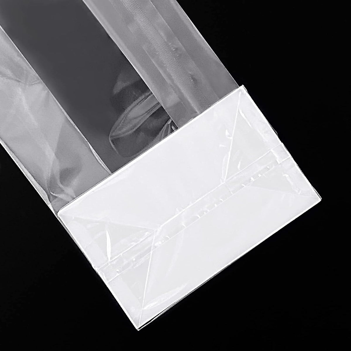 Gusseted Flat Bottom Cellophane Bags 3x2x8 In 50Pcs