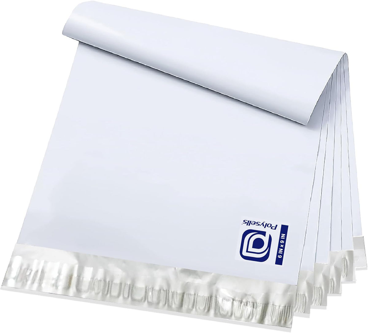 200 pcs 6x9 Inches White (Silver) Poly Mailers Shipping Envelopes, Strong Adhesive Sealing, Waterproof, and