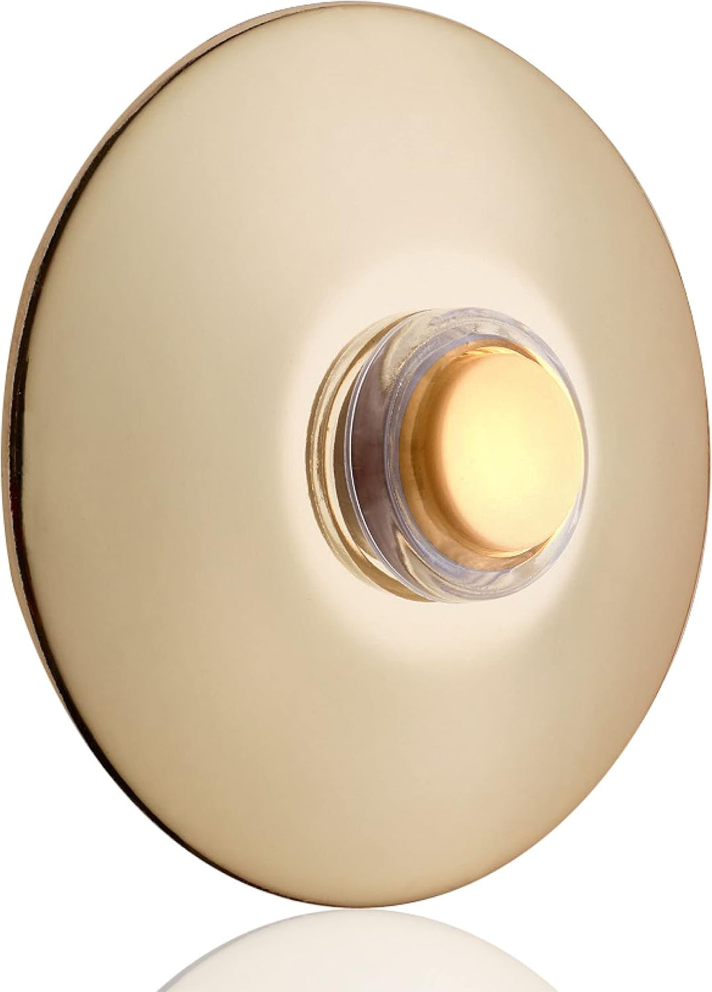 BR5WL Lighted Doorbell Button, 1-Pack, Brass