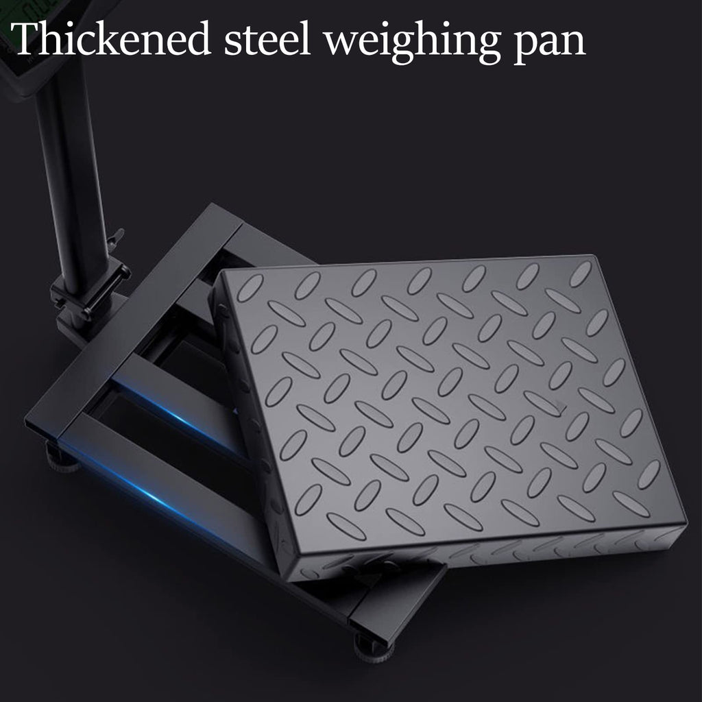 660lb Industrial Platform Scale with Removable Guardrail, LB/KG