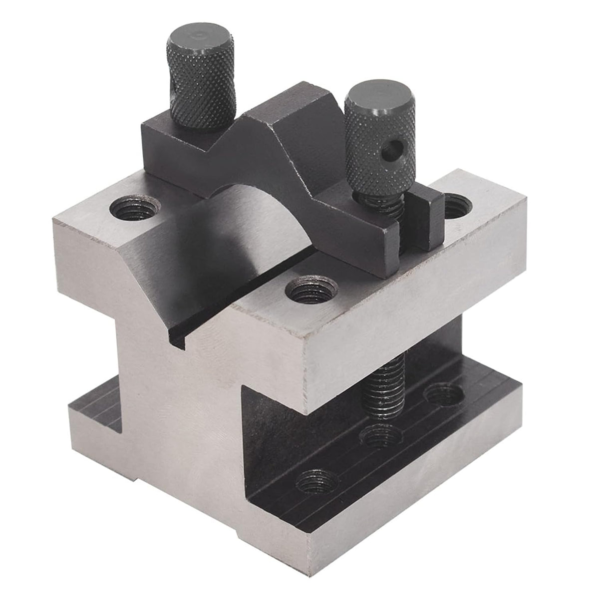 2-3/8 x 2-3/8 x 2 V Block with Clamp Set, 90 Degree Hardened Steel
