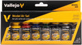 Model Air Basic Colors | Acrylic Paint Set | Pre Thinned Airbrush Ready Formula | 8 Basic Shades | Non-Toxic Water