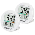 Small Digital Refrigerator Thermometer 2 Pack, IP65 Waterproof Commercial and Home Use, Max/Min Record Function with