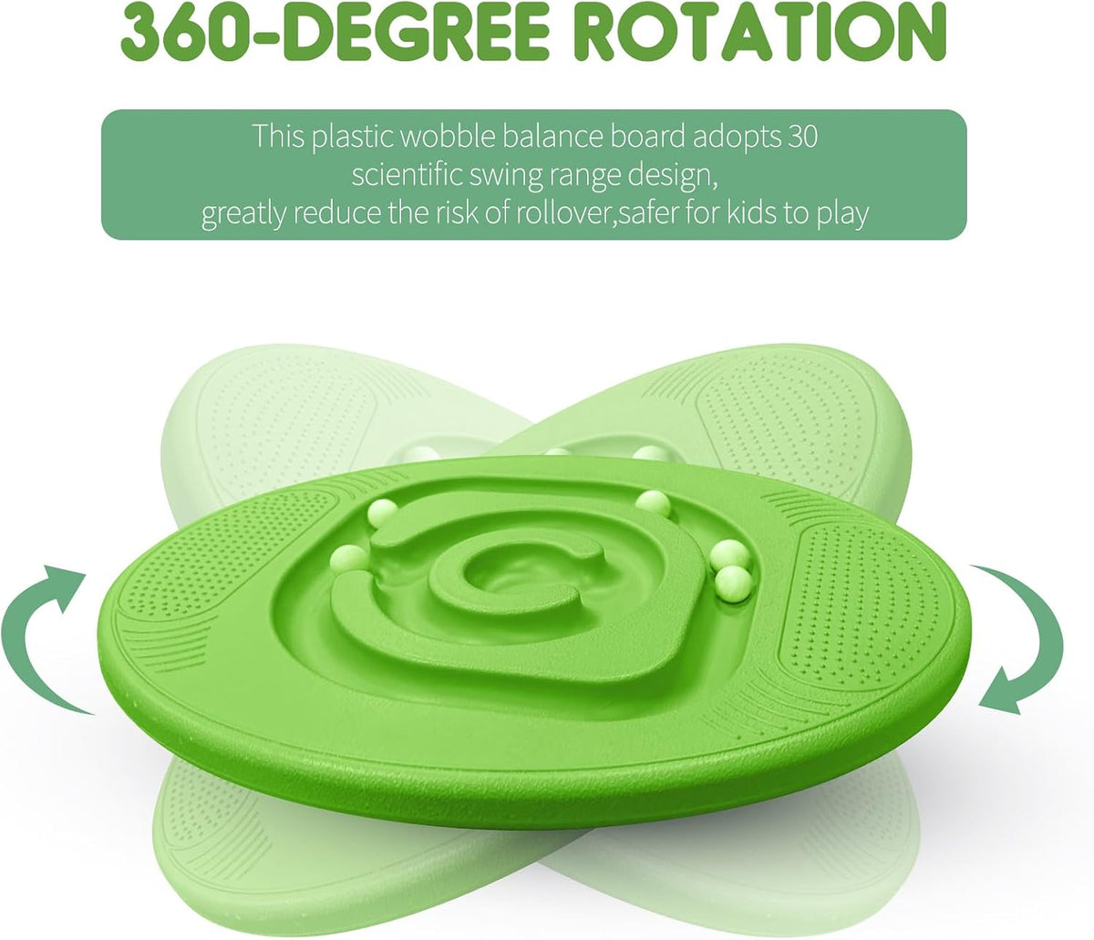 Kids Maze Balance Board - Wobble Trainer for Ski Surf Snowboard, Non-Slip Sensory Rocker Ages 3-12, Core Therapy &