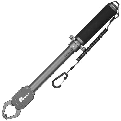 16" Fish Lip Gripper - Heavy-Duty & Saltwater Proof, Aircraft-Grade Aluminum Alloy, 60LB Capacity, Non-Slip 360° TPR