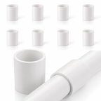 1/2 Inch PVC Coupling Fittings, Fits 0.84" OD SCH40 Pipe, 10 Pack