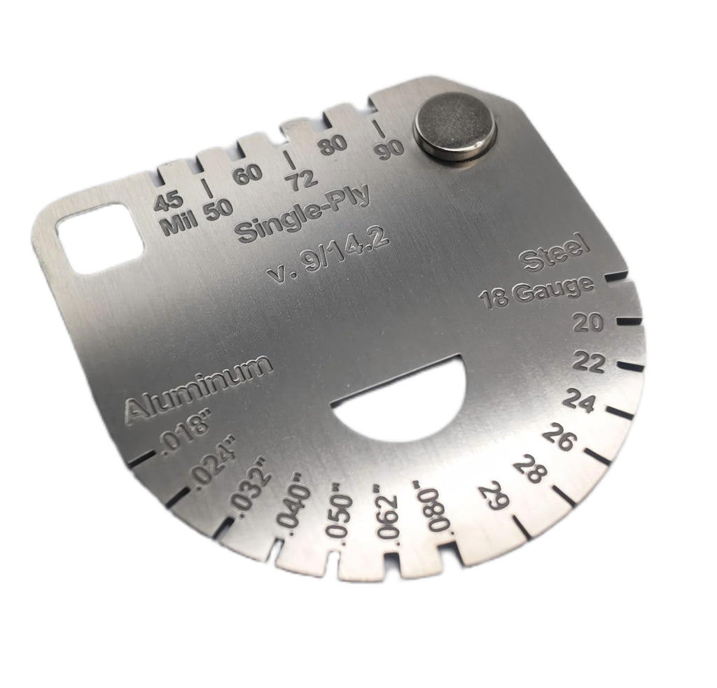 Panel & Membrane Gauge Shingle, Roofing Thickness Measuring Tool