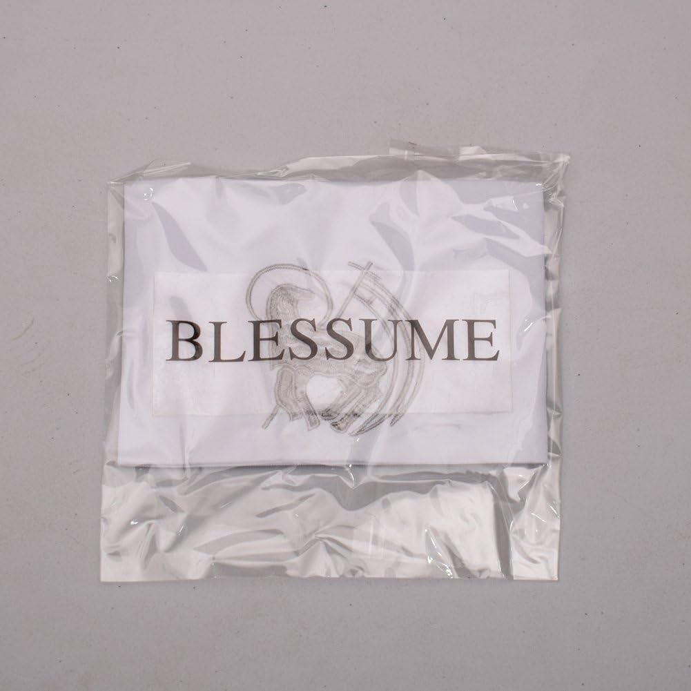 Church Mass Altar Cloth Purificator Cloth Cross Embroidery (White)