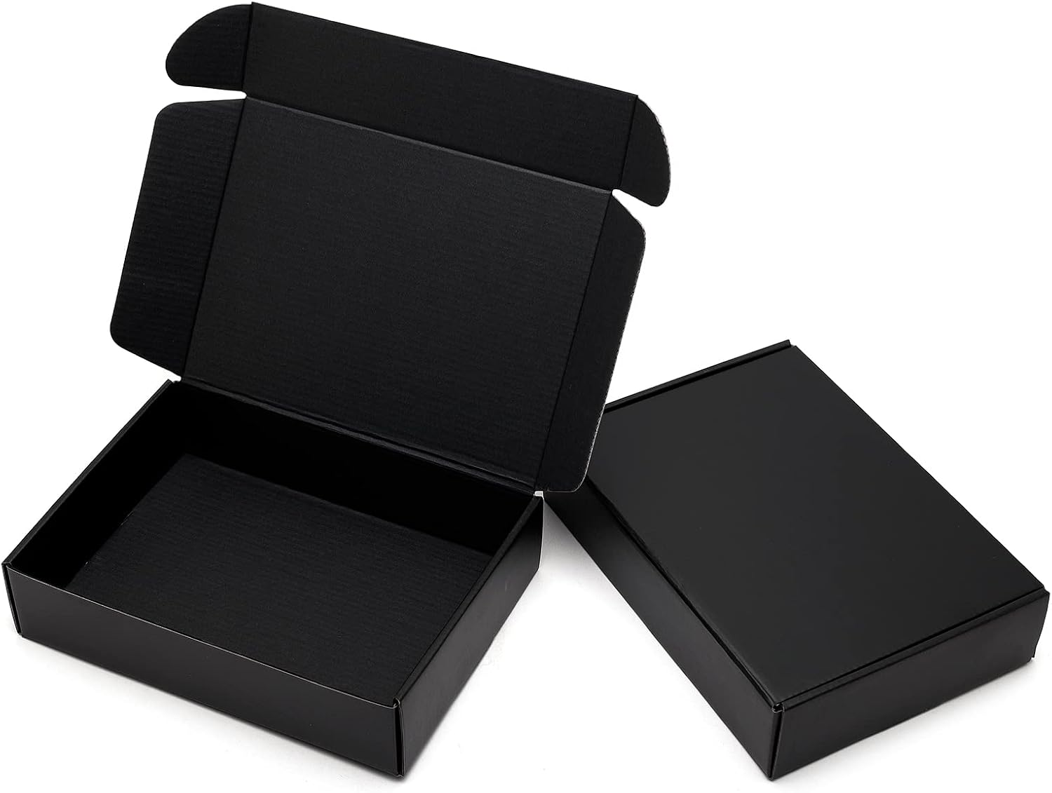 9x6.5x2 Inches Black Shipping Boxes 25 Pack Corrugated Cardboard | Mailing Box for Small Business, Tab Locking