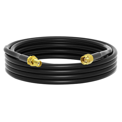 RG58 SMA Male to Female Cable 15Ft, 50 Ohm Low Loss