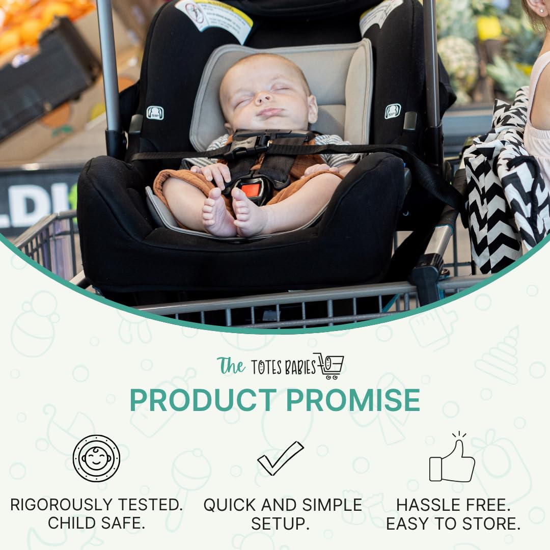 Car Seat Carrier for Shopping Carts, Allows Babies, Newborns, Infants and Toddlers to Stay Snug or Sleeping in Car