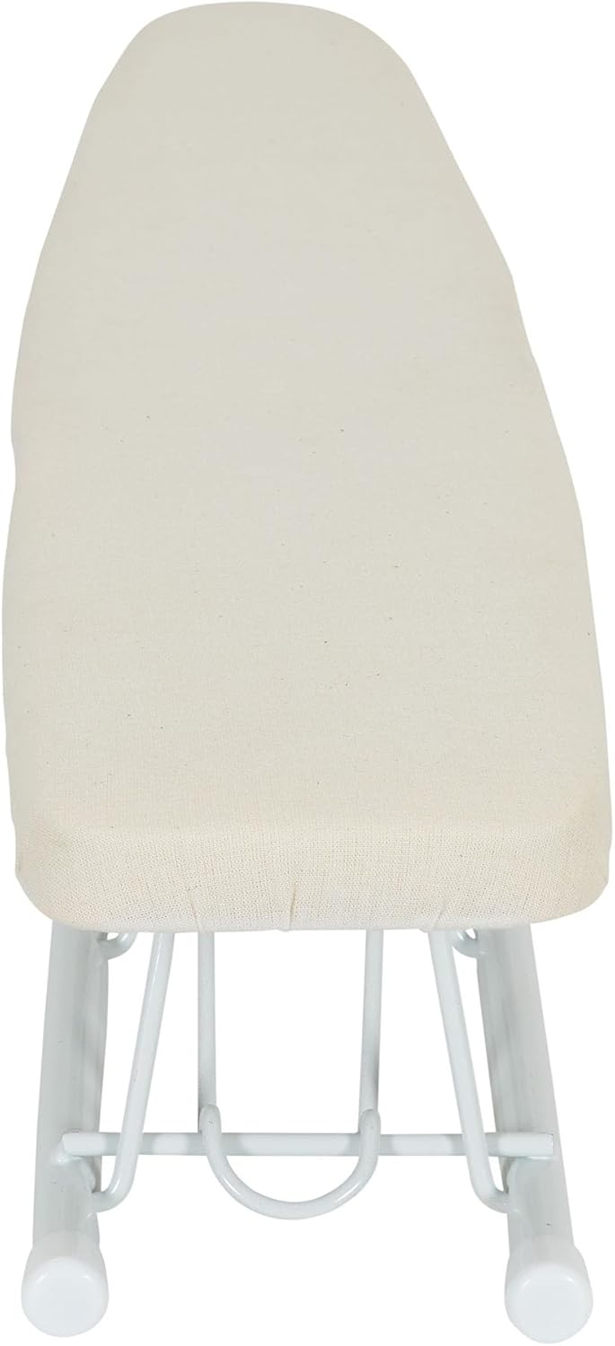 Basic Sleeve Mini Ironing Board | Natural Cover and White Finish | 4.5" x 20" Ironing Surface