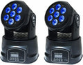 Moving Head Light 7 x 10W LED 4 in 1 RGBW Stage Lighting DJ Lights | DMX& Sound Activated, 9/14 CH, 540° Pan & 180°