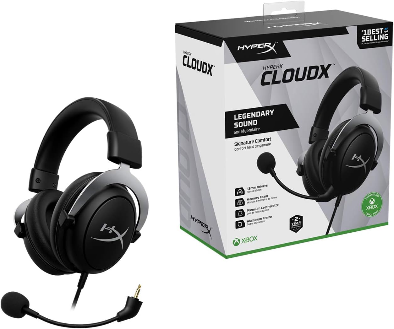 CloudX, Official Xbox Licensed Gaming Headset, Compatible with Xbox One and Series X|S, Memory Foam Ear Cushions