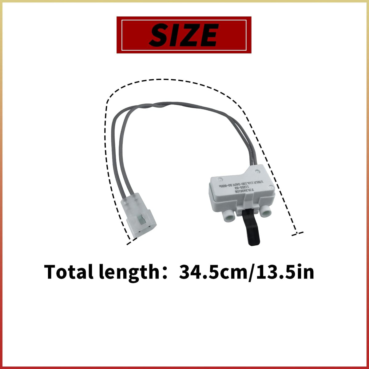 3406108 WP3406108 Dryer Door Switch-Replacement Part Compatible with Whirlpool Kenmore Dryers Washer Combo Replaces AP6008562 PS11741702 AP2947161 PS346705