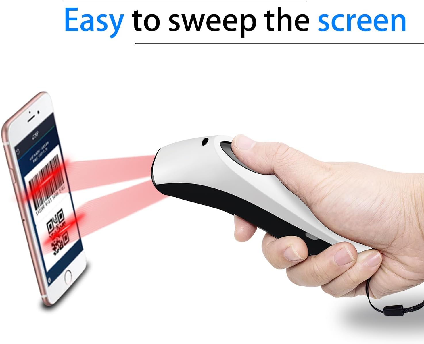 Bluetooth Wireless Handheld Barcode Scanner with Base 2.4G Wireless+USB Wired 1D 2D Barcode Scanner QR PDF417 Data