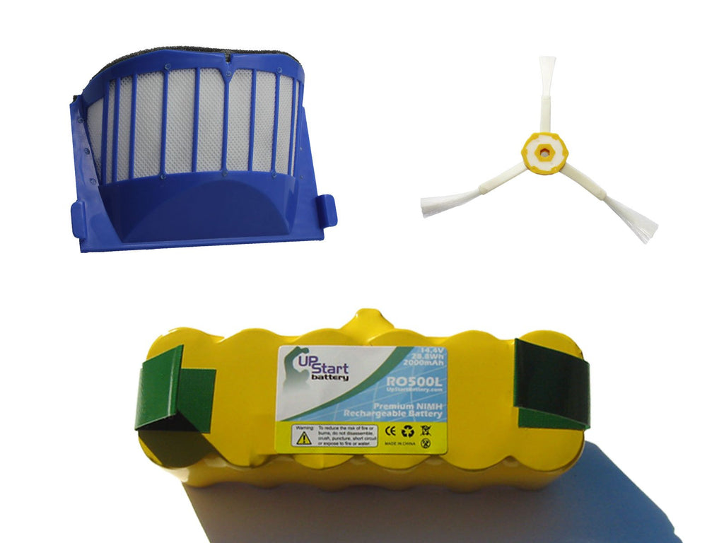 Replacement for Roomba 595 Pet Series Battery, Filter and Side Brush