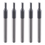 LU&MN Carbide Square End Mill, 4 Flute, 1/16" Dia,1/8" Shank Dia, 5 Piece