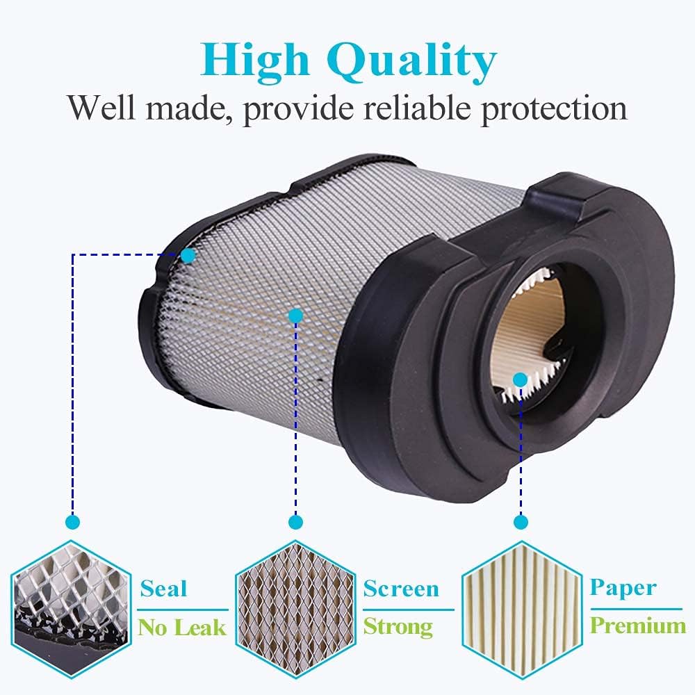 Professional 792105 Air Filter, Durable 276890 Air Cleaner with Fuel Filter, Compatible with V-Twin Engine 44H777