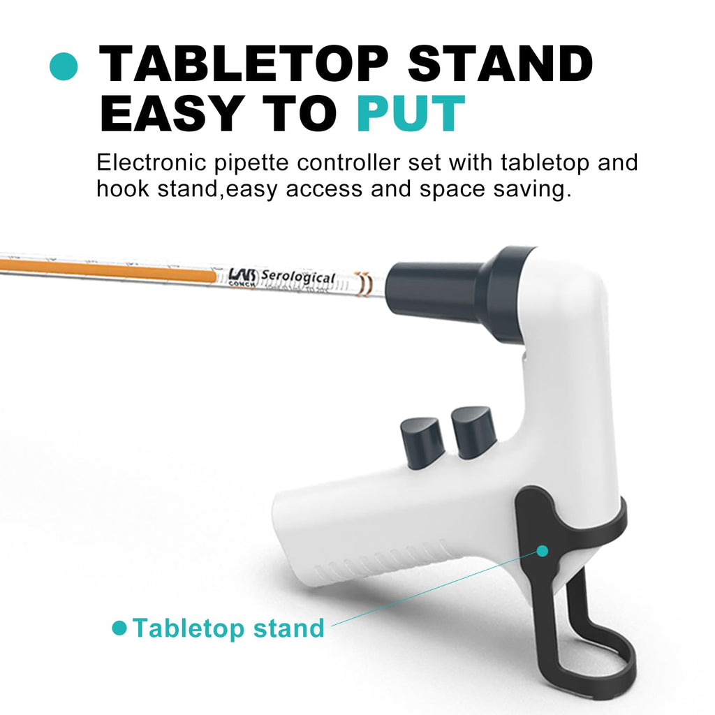 EP100PRO Pipette Controller, 0.1-100ml 6 Speeds Digital