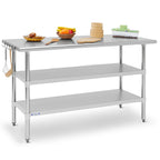 Hally 24"x60" Stainless Steel Prep Table NSF Commercial Kitchen Work Table