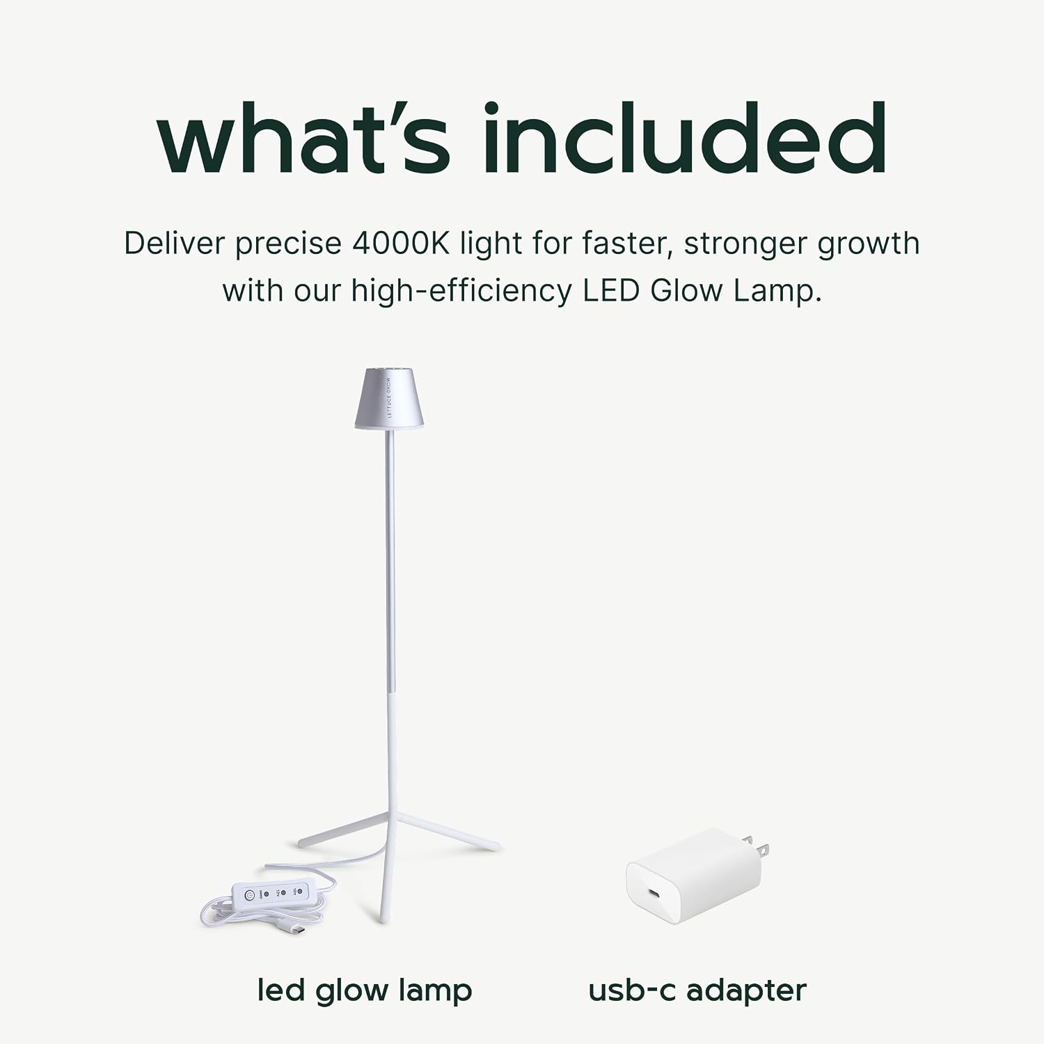 Glow Lamp – Sleek Under-Cabinet LED Grow Light for Indoor Edible Garden – Full-Spectrum System with Automatic Timer –