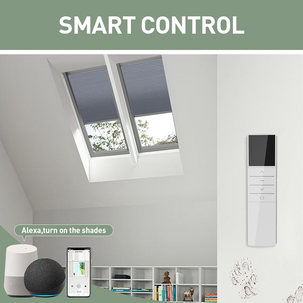 Motorized Skylight Cellular Shades (Light Filtering 93020E)