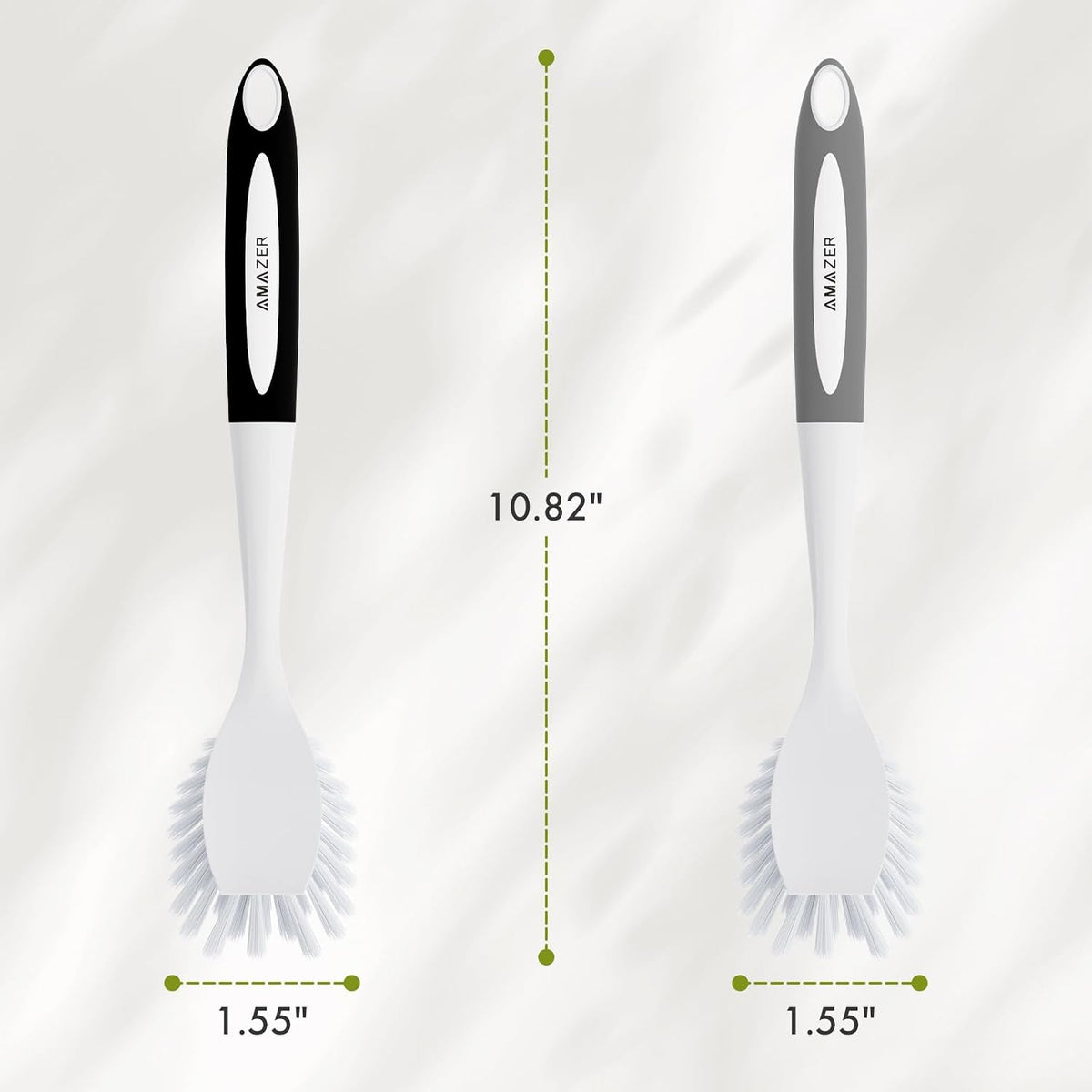 Dish Brush, 2 Pack Dish Scrubber with Handle, Kitchen Dishes Brushes, Scrub Brush with Stiff Bristles for Cleaning