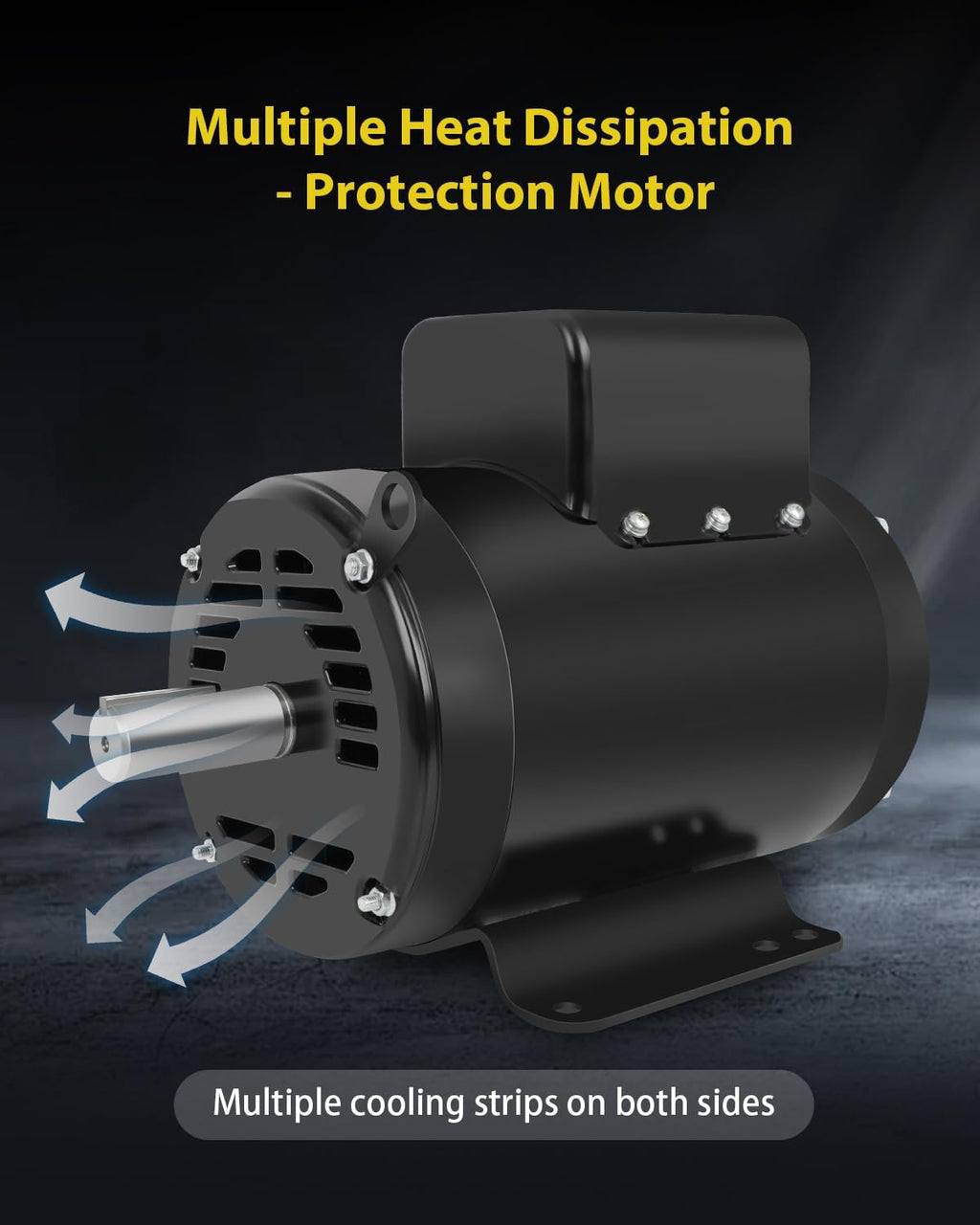 7.5HP Air Compressor Motor Single Phase 184T 3450RPM CW/CCW ODP