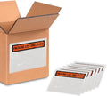 PSBM 1000 PCS 4.5 x 5.5 Inch Orange Panel Face Packing List Enclosed Envelopes, Invoice Packing Slips Pouch for